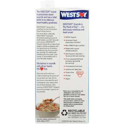 WESTSOY - Organic Soy Milk, 32 fl oz - front