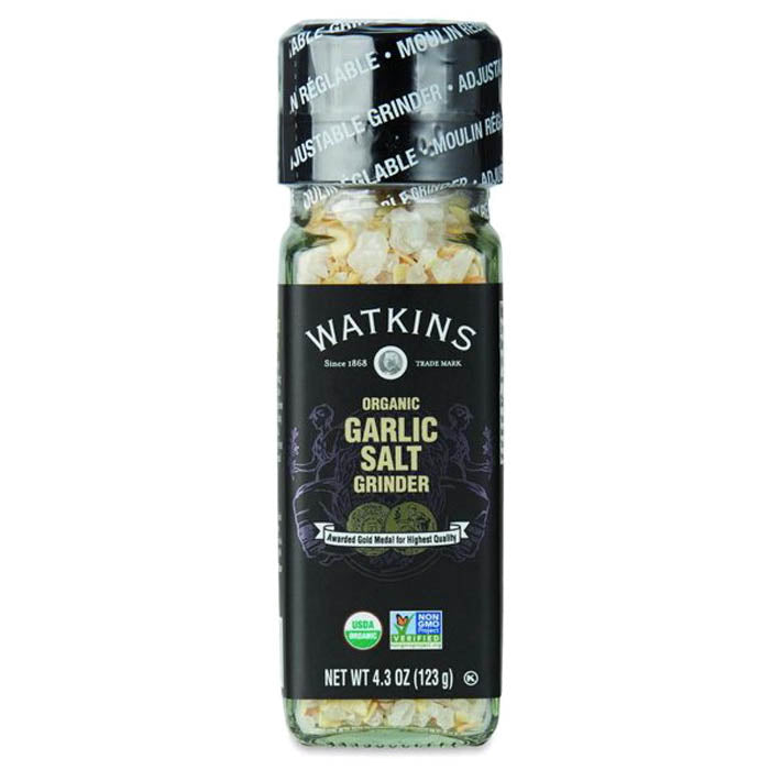 Watkins - Organic Garlic Salt Grinder (4.3oz), 4.3oz