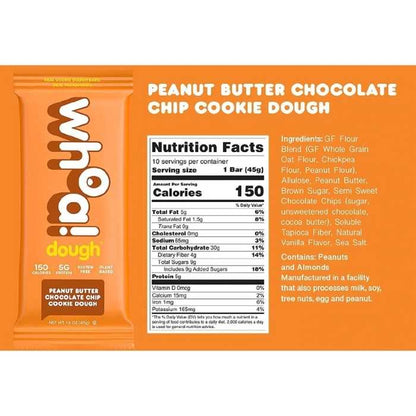 Whoa! Dough - Cookie Dough Bar Peanut butter chocolate chip back