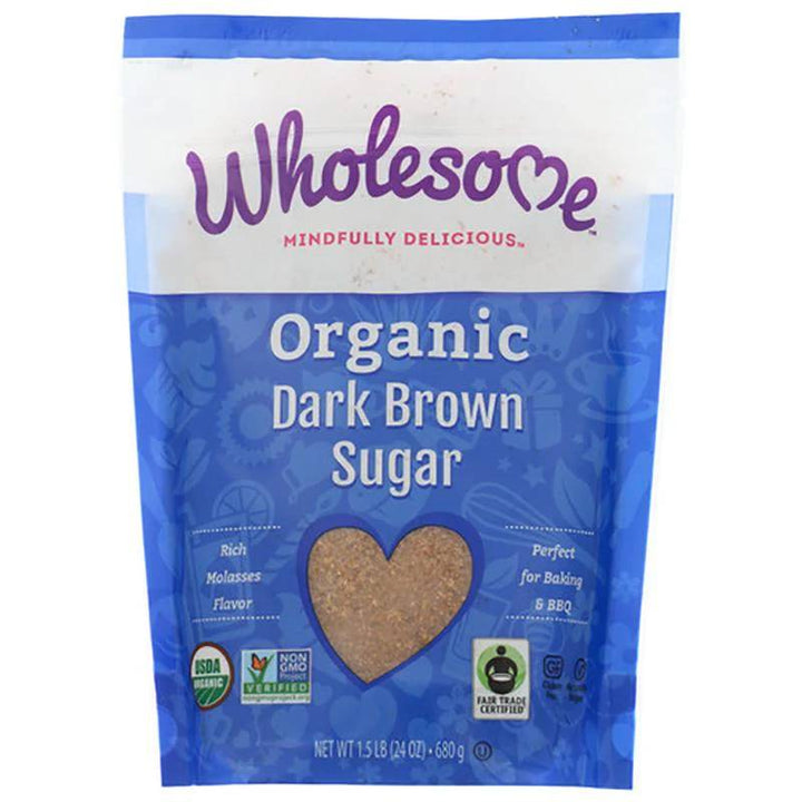 Wholesome - Organic Dark Brown Sugar - 24 Oz | Pack of 3 - PlantX US