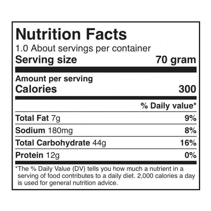 Wicked Foods - Apple Pie Porridge, 2.47oz - nutrition facts