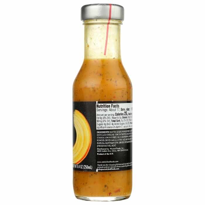 Wicked Foods - Mazin` Mango Sauce, 8.4oz - back