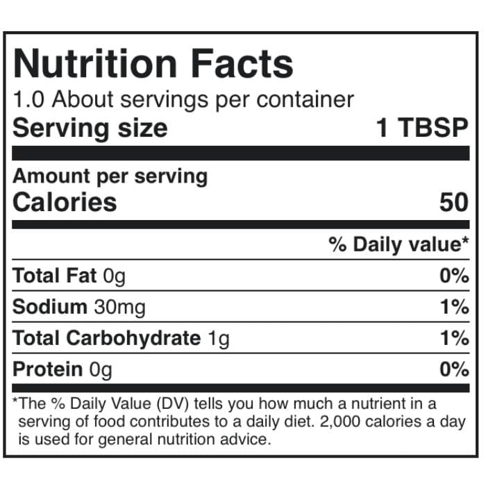 Wicked Foods - Wicked Sriracha Sauce, 8.4oz - nutrition facts