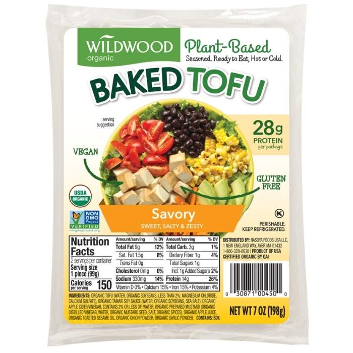Wildwood Baked Tofu, 7oz Multiple Flavors