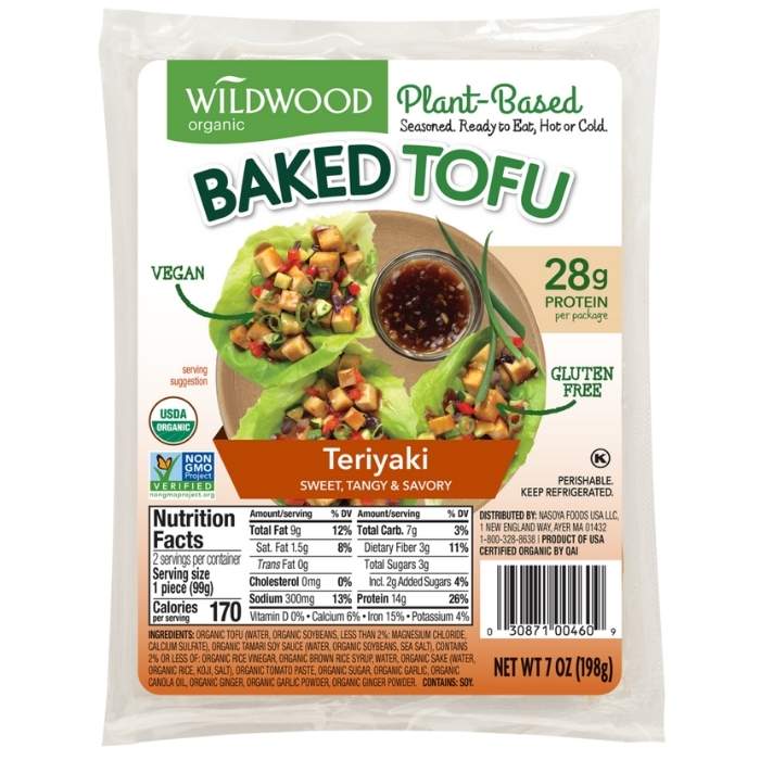 Wildwood Baked Tofu, 7oz Multiple Flavors