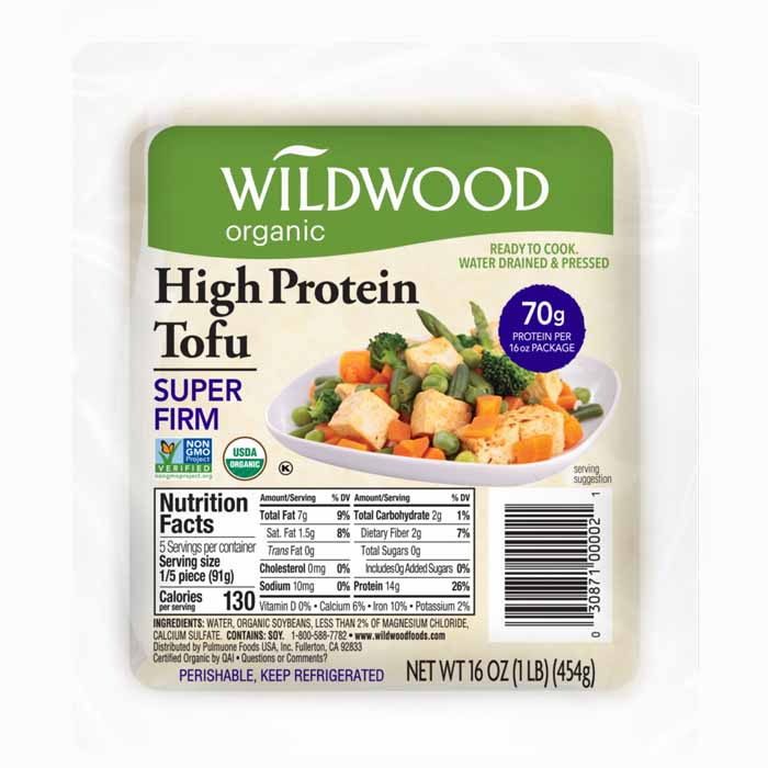 Wildwood - Organic Super Firm High-Protein Tofu, 16oz - back