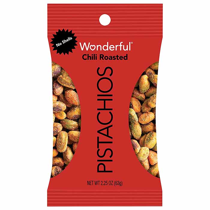 Wonderful Pistachios - Pistachios - Chili Roasted ,2.25oz