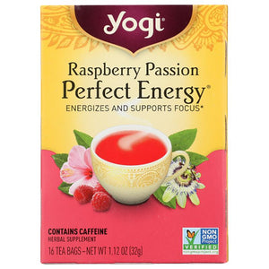 Yogi Tea - Raspberry Passion Perfect Energy, 16 Bags, 1.1oz