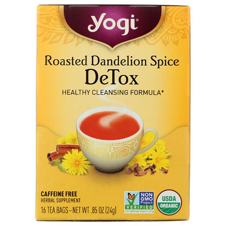 yogi roasted dandelion spice detox tea