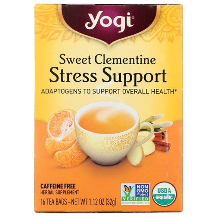yogi sweet clementine stress support tea