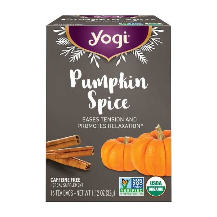 Yogi Tea - Pumpkin Spice Tea (Caffeine-Free), 16 Bag - Front