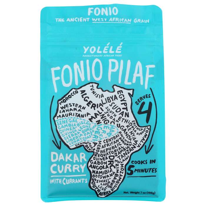 YolÃ©lÃ©- Organic Fonio Pilaf Jollof African Super Grains Fonio Pilaf Dakar Curry, 7 oz