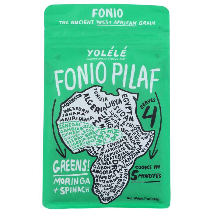 YolÃ©lÃ©- Organic Fonio Pilaf Jollof African Super Grains Fonio Pilaf Greens! , 7 oz