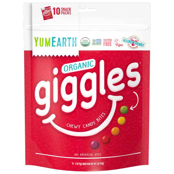 Yum Earth - Giggles Organic Chewy Candy Bites, 5oz
