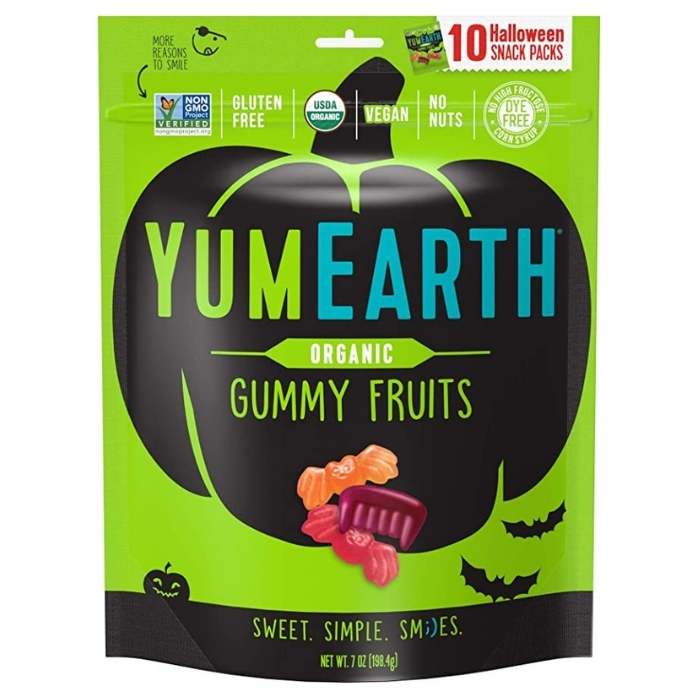 YumEarth - Organic Halloween Gummy Fruits, 10-Packc - front
