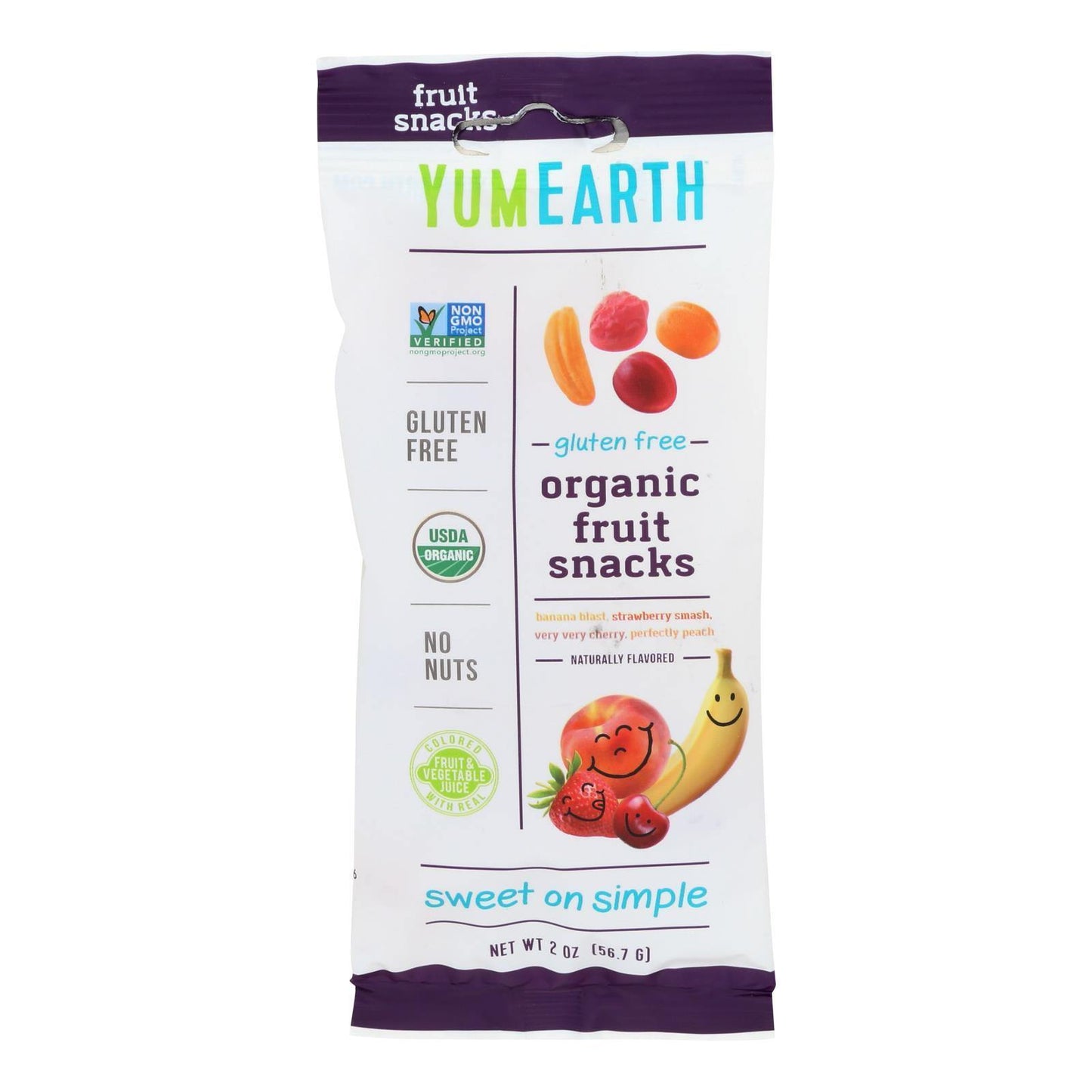 Yummy Earth Organic Fruit Snack 4 Flavors, 2 oz  | Pack of 12 - PlantX US