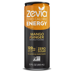 ZEVIA: Energy Mango Ginger Zero Calorie, 12 oz
 | Pack of 12
