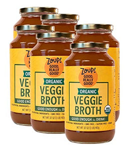 Zoup Good Really Good Broth Veggie Organic, 32 oz | Pack of 6