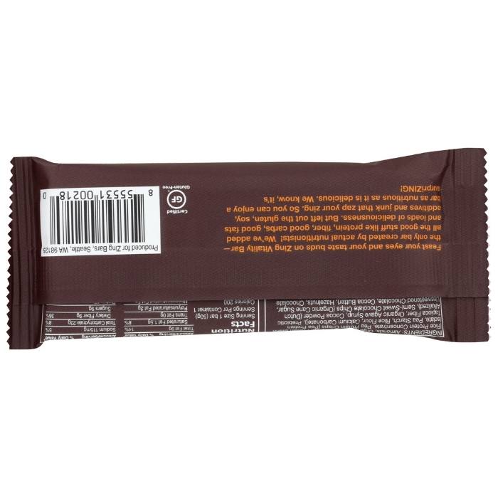 Zing - Double Nut Brownie Vitality Bar, 1.76oz - back