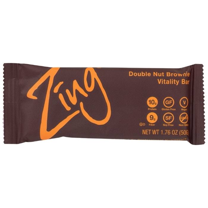 Zing - Double Nut Brownie Vitality Bar, 1.76oz - front