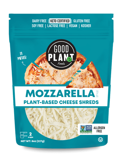 Good Planet Foods - Plant-Based Mozzarella Cheese Shreds, 8oz - PlantX US