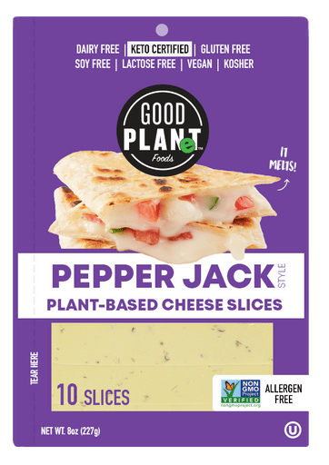 Good Planet Foods - Plant-Based Pepper Jack Cheese Slices, 8oz - PlantX US