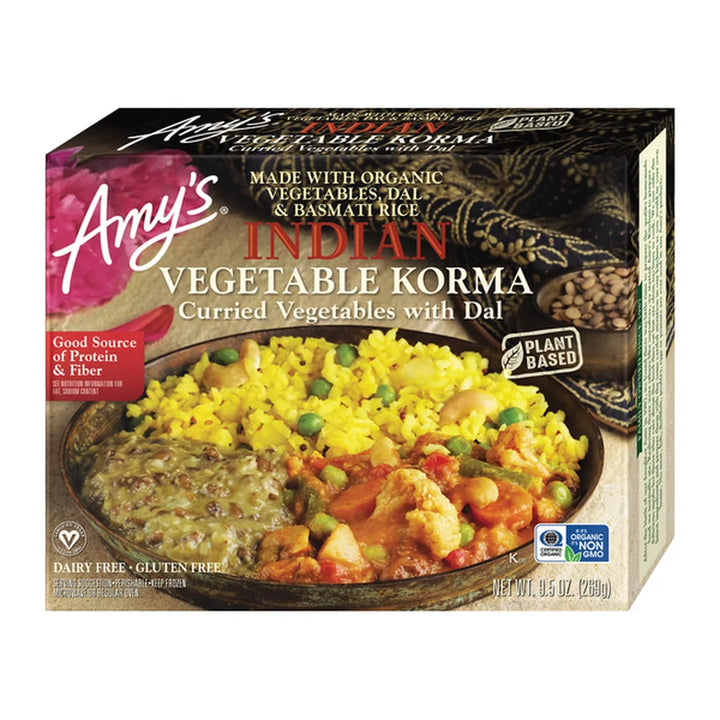 Amy's - Plant-Based Indian Vegetable Korma, 9.5oz - PlantX US