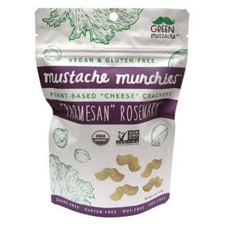 Parmesan Rosemary Organic Baked Cheesy Crackers by Mustache Munchies - 4 oz. bag - Vegan Essentials Online Store