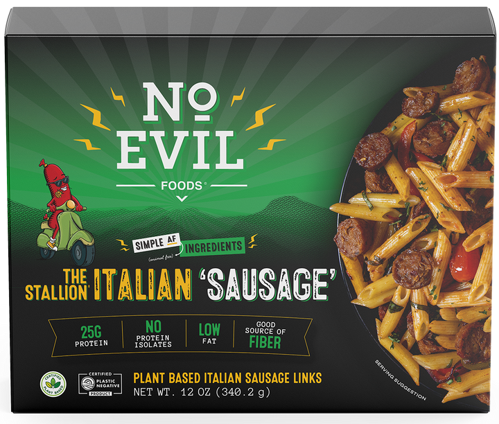 No Evil Foods - The Stallion: Italian Sausage, 12oz - PlantX US